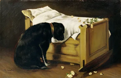 Chien en Deuil de son Petit Maître, 1866